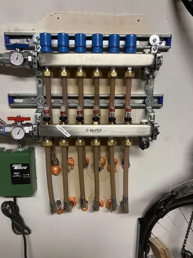 Plumber performing Gas Line Installation at a residential property in Bucksport